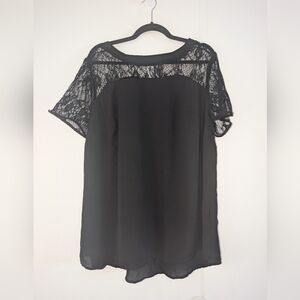 🎀$5 Pure Energy Black Lace Blouse 2X